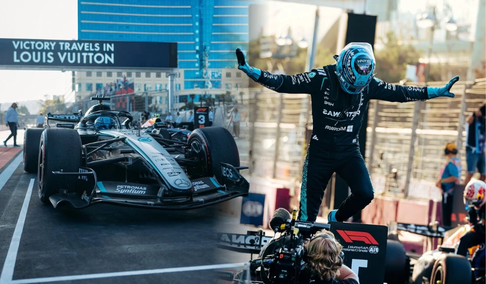 f1: Russell vence a Verstappen por milésimas en Bakú