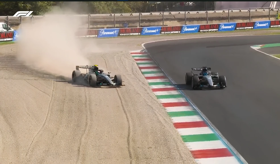 Leclerc se estrella otra vez en la misma curva de Monza; Antonelli remonta desde el 19 y gana